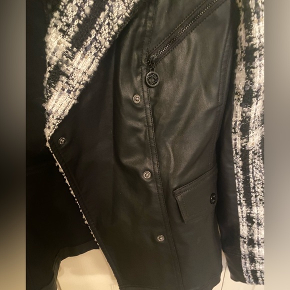 White House Black Market Tweed Moto Jacket SZ 8 - Picture 8 of 10